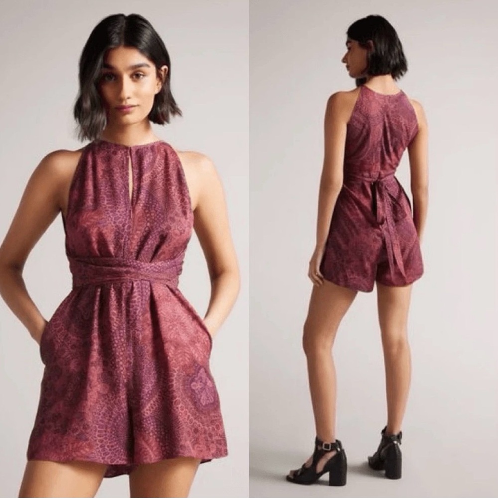 Ted Baker Pink and Purple Patterned Top